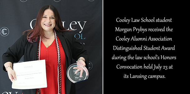 Recent Cooley Law grad earns Distinguished Student Award